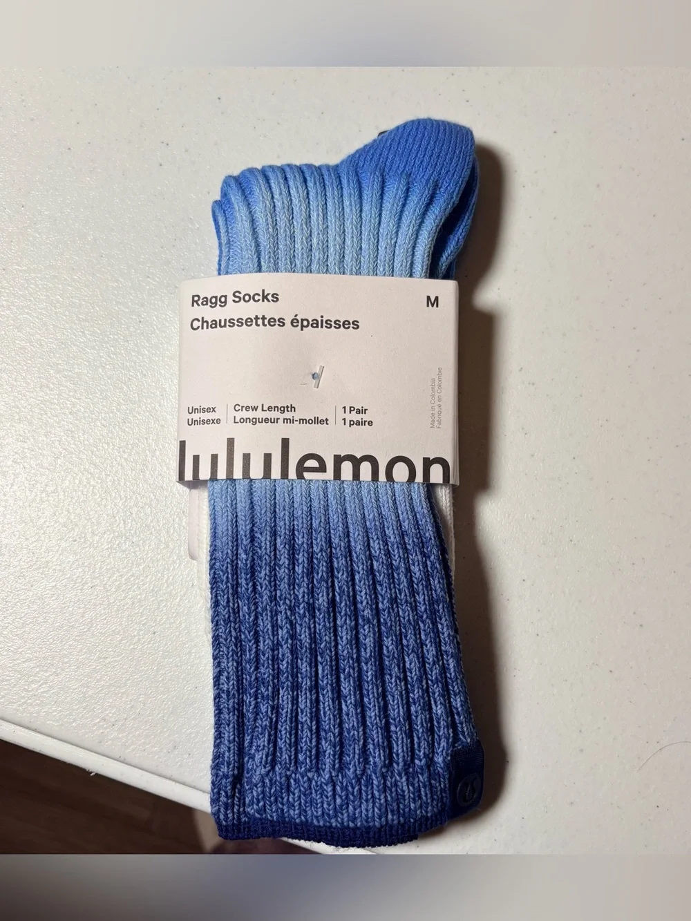 Lululemon Rag Socks, single pack. SZ Medium